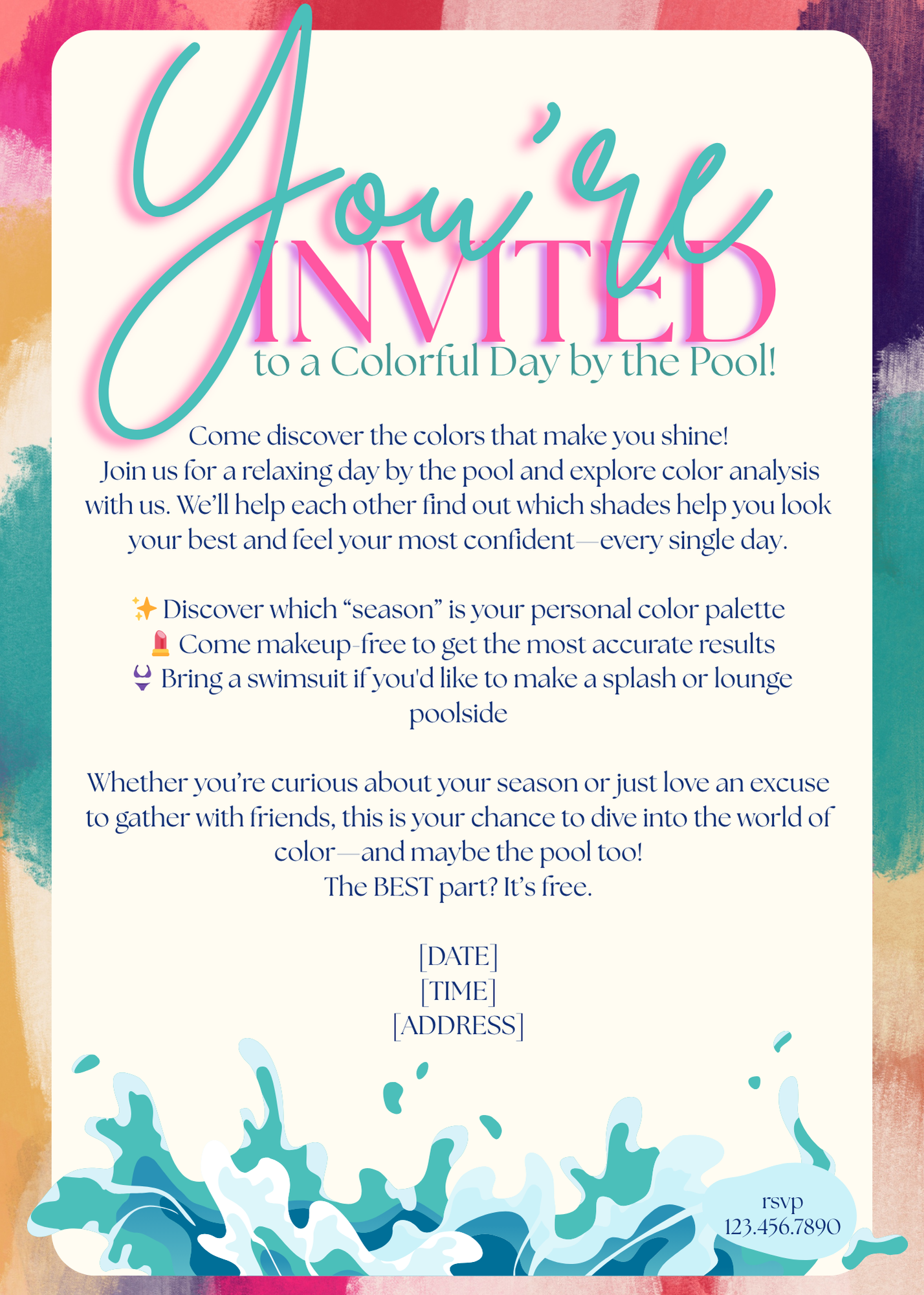 Color Party Invitation