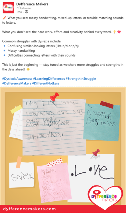 Dyfference Makers Social Post